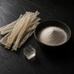 Agar agar strips and powder