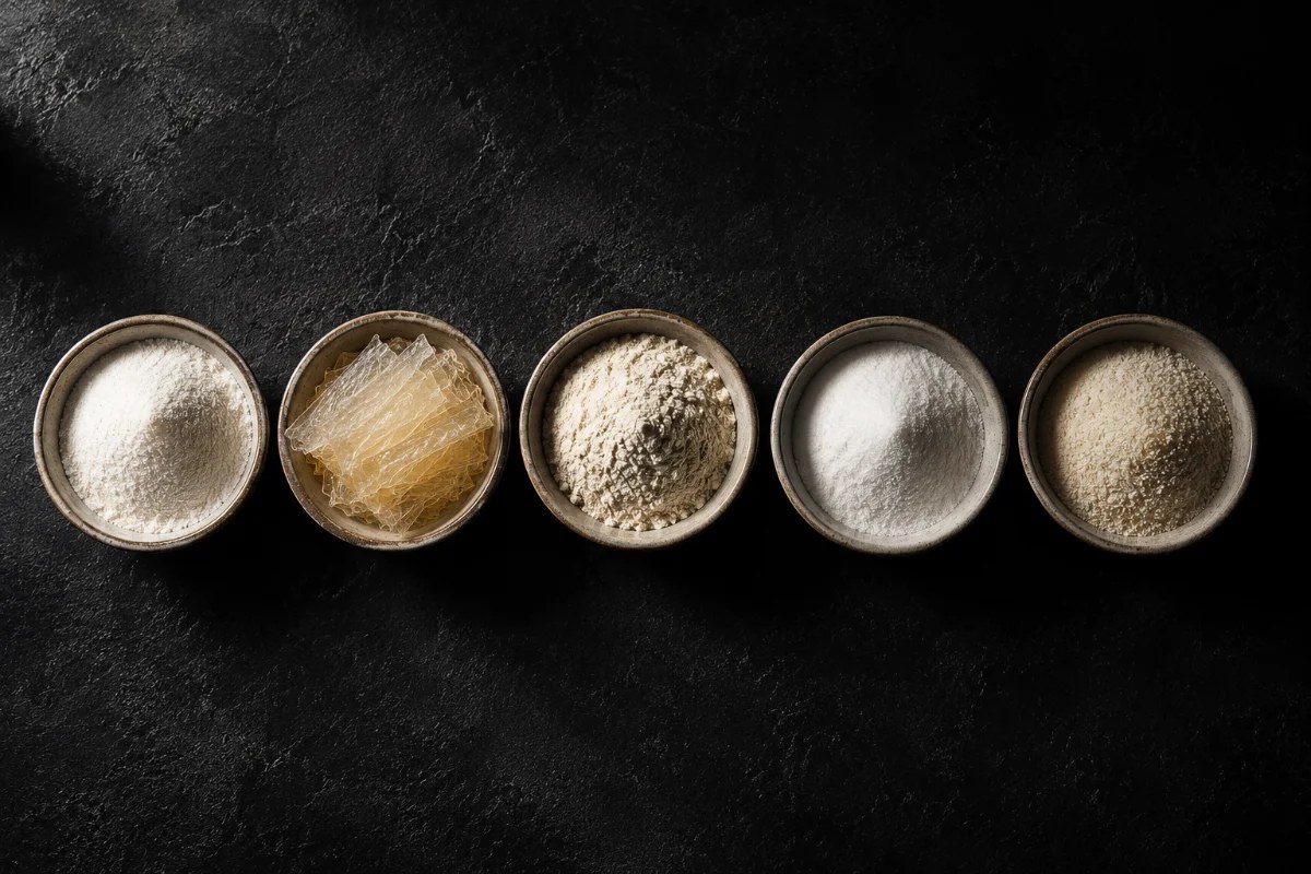 Gels, powders and food texture systems