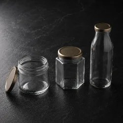 Glass jars and containers
